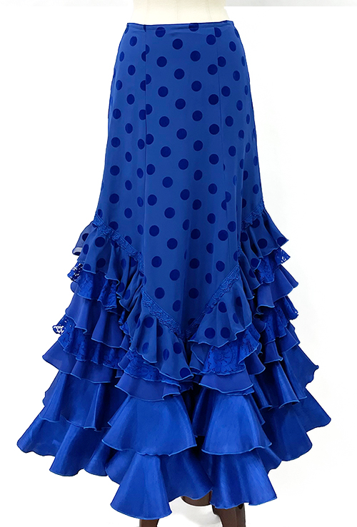 NW2524 青水玉ツーピース | Sonia Johnes | フラメンコ衣装のソニア 
